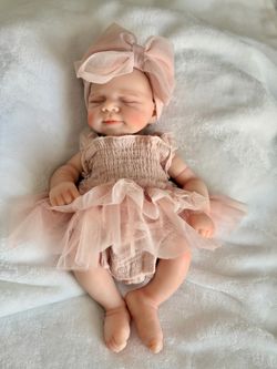 Reborn Preemie Full Silicone Baby doll + accessories