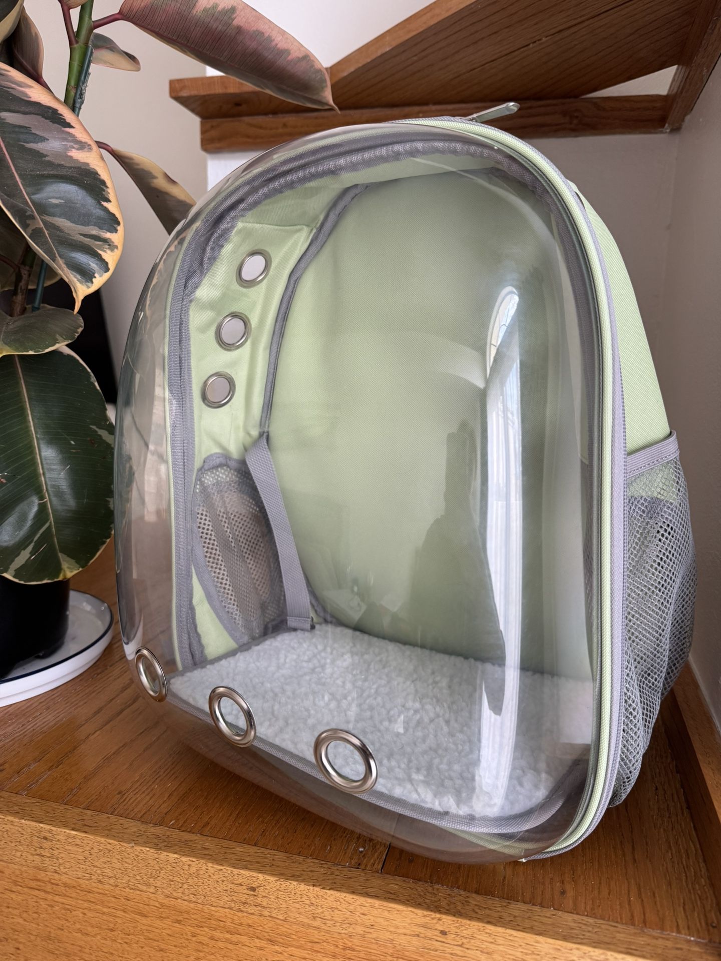 Travel Backpack Bubble Carrying Bag for Small Medium Dogs Cats, Space Capsule Pet Carrier Dog for Hiking, Airline Approved - Green