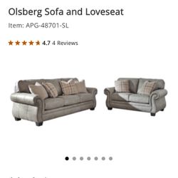 Ashley Sofa And Loveseat (barely Used)