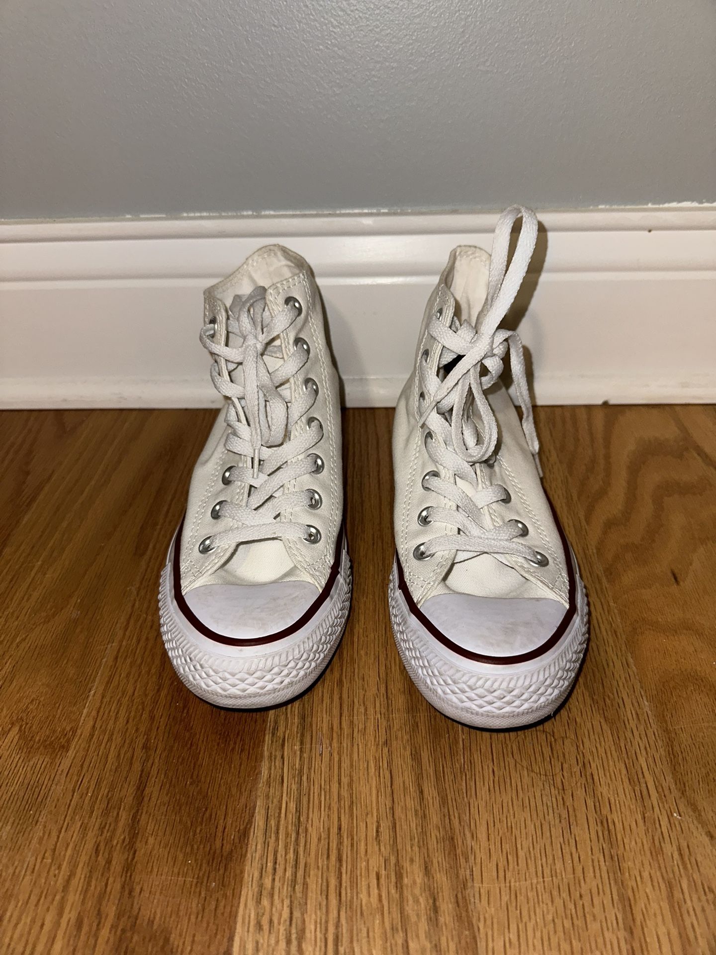 White Converse High Tops