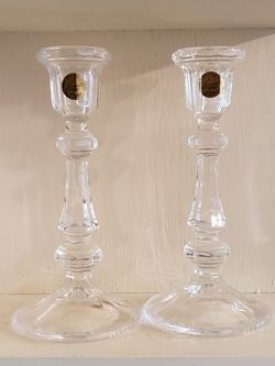 Crystal candlestick holders