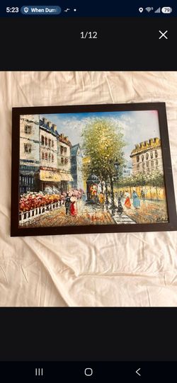 Paris  1900 colorful  oil painting