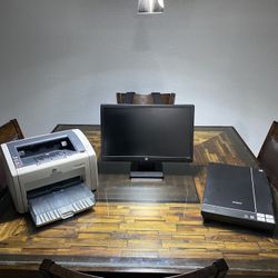 Desktop Computer Parts: Monitor & Scanner 