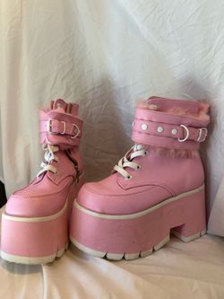 Demonia Ashes -57 Baby Pink Vegan Leather