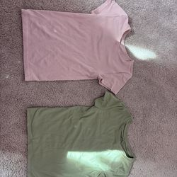 Pink and Olive Green shirts