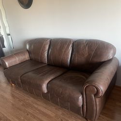 Leather Sleeper Sofa