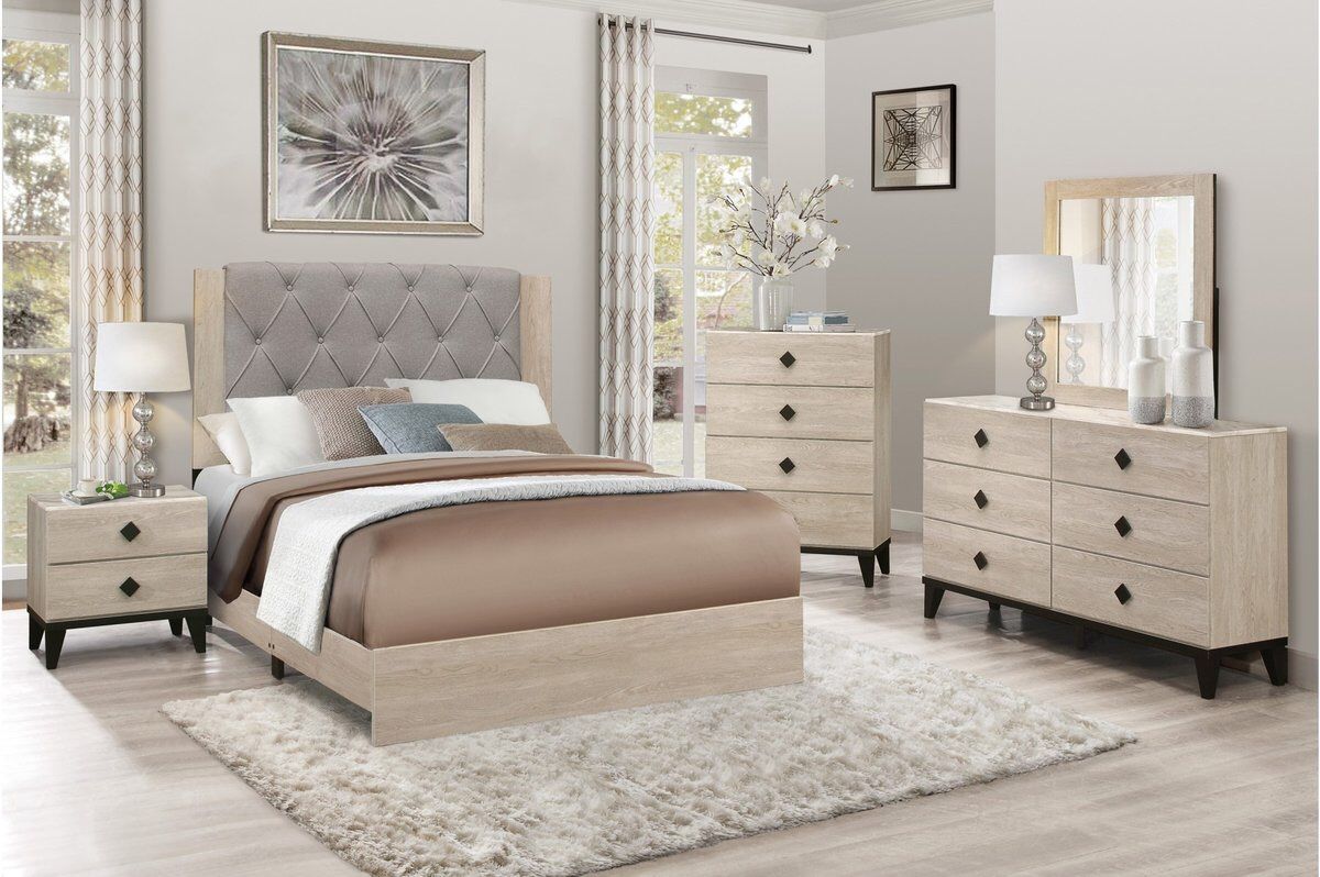 Whiting Cream Panel Bedroom Set /Queen and King Bed Frame