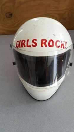 Voyager full face racing motorcycle helmet "Girls Rock" Size small