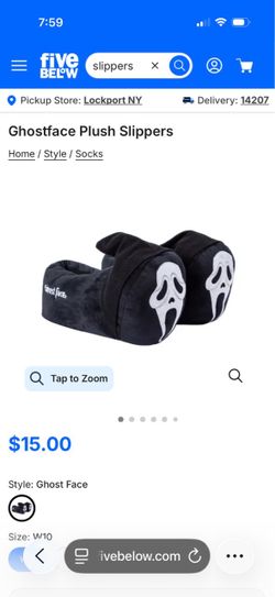 Ghostface Plush Slippers