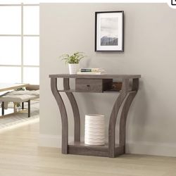 Weather Gray Curved   Console  Table NEW