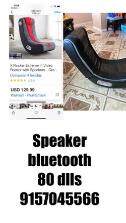 Sillla de juegos con speakers y bluetooth 80 dlls mccombs