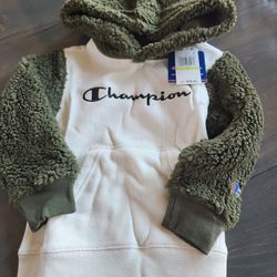 Champion Fleece Hooded Shirt Size 4
