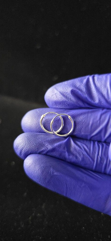 Sterling Silver 12mm Hoop Earrings