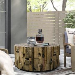 Faux Oak Stump Cover - 18.5 in. H