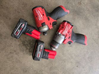 Milwaukee M12 Fuel Drill & Impact Driver with Batteries