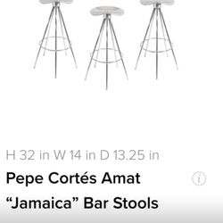 Pepe Cortes Amal Designer Bar Stools 