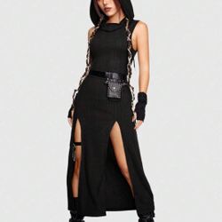 Never Worn Romwe Ladies Grunge Punk Hooded Dress