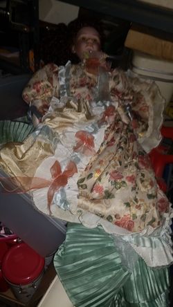 Tall victorian porcelain doll