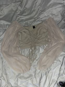 White Milkmaid Top With Draw-string