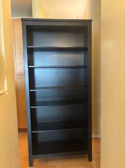 Bookcase/ shelves , black-brown, 35 3/8x77 1/2 "