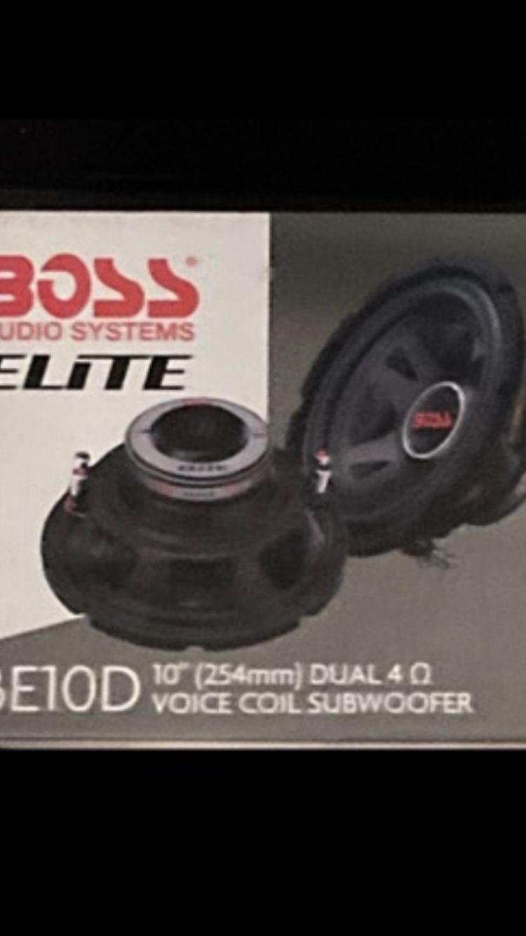 Boss CAR AUDIO 10 Inches  SUBWOOFER  SLAMS CLEAN BASS  NEW YES IT IZ NICE FOR YOUR MUSIC FILL THE SOUNDS IN YOUR RIDE 800 Watts Max