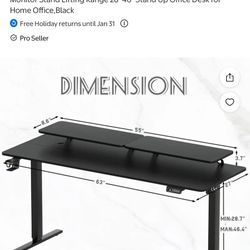 Desk with Monitor Stand Black