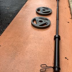 7ft Olympic 2 Inch Barbell With 25x2 