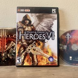3 Computer Games Diablo3,Bloodrayne,Heroes VI