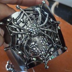 Spider Cuff Bracelet  Gunmetal