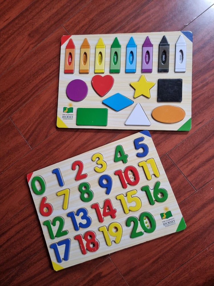 The Learning Journey Kids Toddler Baby Learning Boards Puzzle Numbers Shapes Colors Lift And Learn