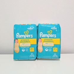 Pampers Swaddlers Disposable Baby Diapers, Size P1, 27ct