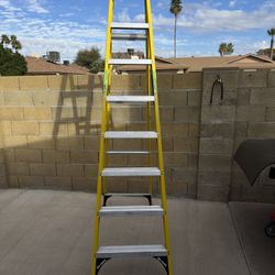 8 Foot Fiberglass A-Frame Step Ladder