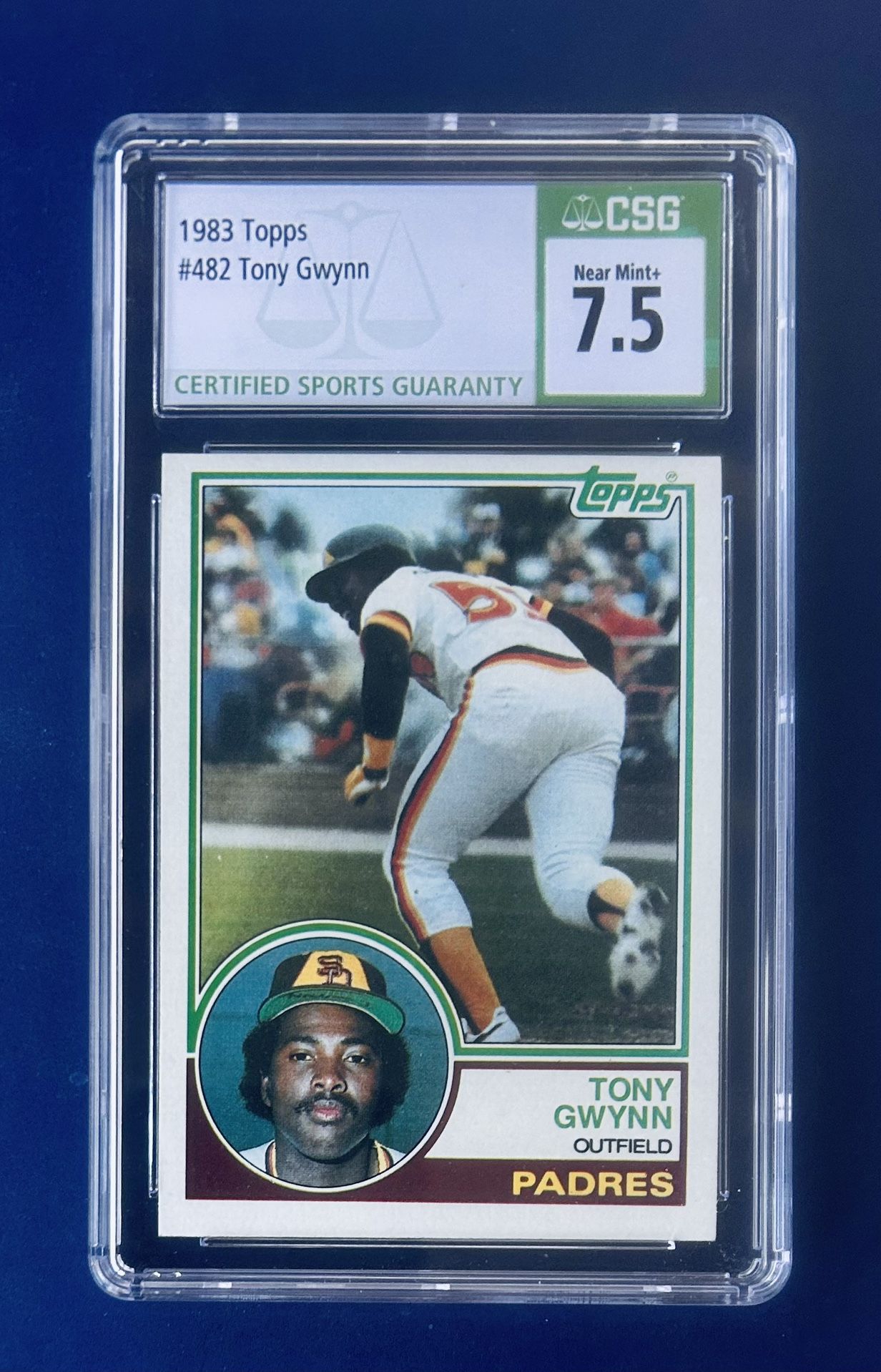 1983 Topps Tony Gwynn Rookie Baseball Card Graded CSG 7.5