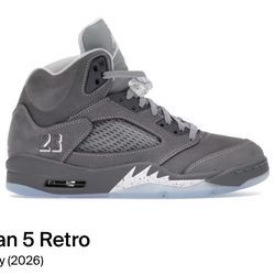 Jordan 5 Retro Wolf Grey (2026) 10M 9M 8.5M 8M 7.5M 6.5y 6y 5.5y