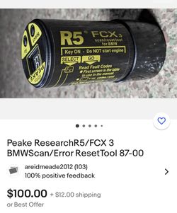 Peake ResearchR5/FCX 3 BMWScan/Error ResetTool 87-00