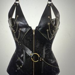 Leather Halter Corset