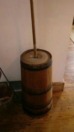 Antique butter churn