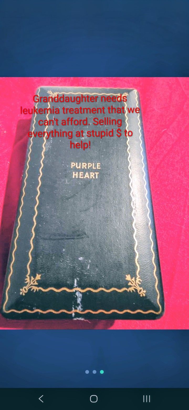 Real Purple Heart Awarded By ROOSEVELT