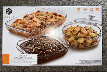 New! Libby’s 4pc Bakers glassware set