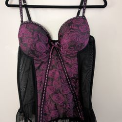 Rose & Mesh Bustier (XL)
