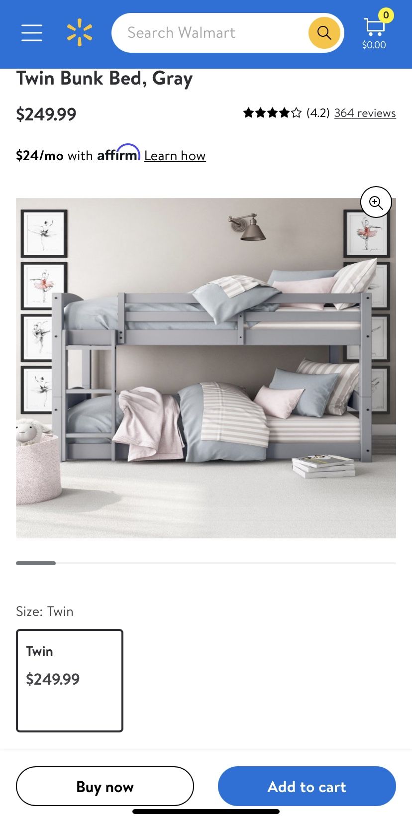 Gray Twin Bunk Beds 
