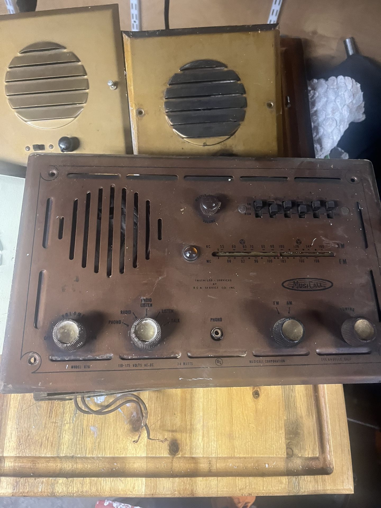 Vintage Music Call Intercom System. 1958