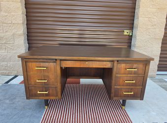 ✨ ️Solid Mid-Century Modern Office Desk - Delivery +$40
