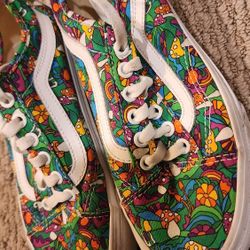 Vans Old Skool Psychedelic Mushroom Floral Print Shoes