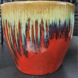 Vintage Glazed Ceramic Planter