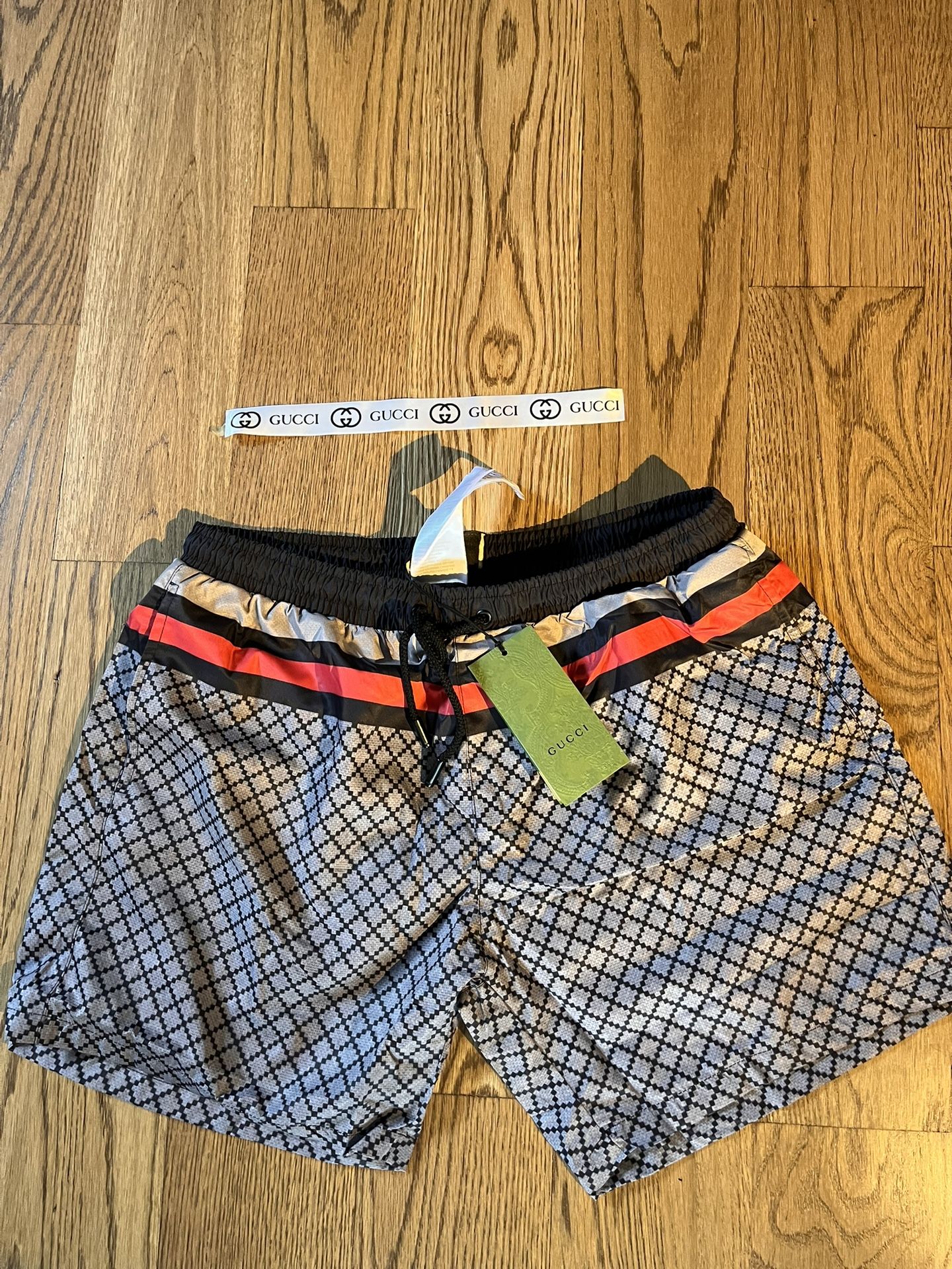 Gucci Green Red Grey Bathing Suit