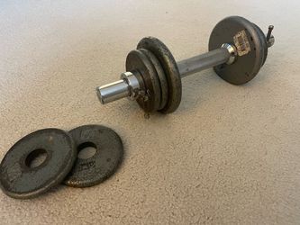 Adjustable Dumbbell with Cast Iron Weight Plates