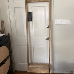Leaning Coat Hanger with Shoe Shelf 