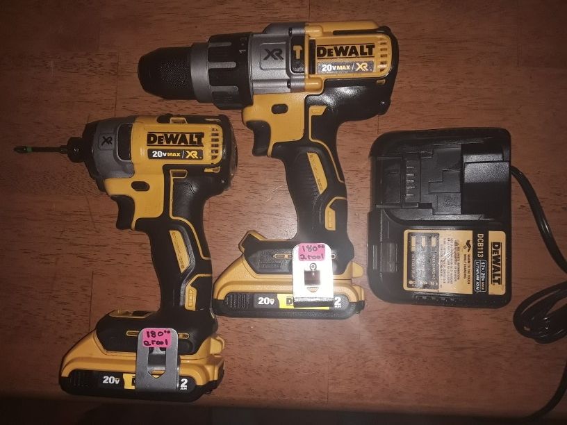 $180 No Lower The Wall XR 2 Tool Combo Kit With Batteries Charger And Tool Bag