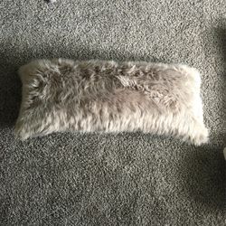 Ugg Brand Fur Throw Pillow